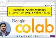 Download ipynb from colab notebook Url